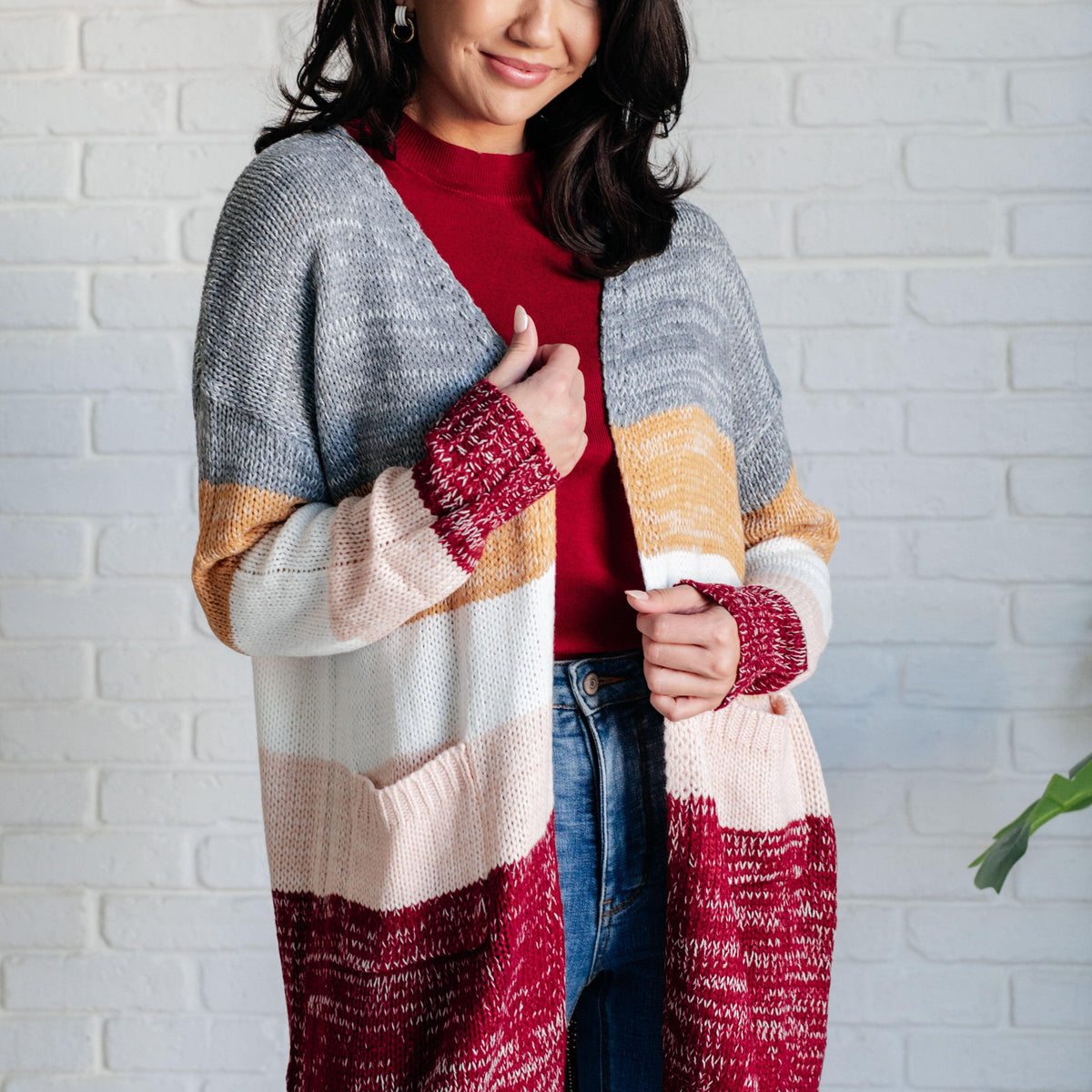 Bring the Warmth Color Block Cardigan - Three Mad Hatters Mercantile 