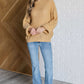 Bubbly Personality Bubble Sleeve Sweater in Wheat Tops   