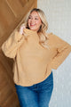 Bubbly Personality Bubble Sleeve Sweater in Wheat Tops   