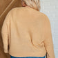 Bubbly Personality Bubble Sleeve Sweater in Wheat Tops   