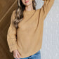 Bubbly Personality Bubble Sleeve Sweater in Wheat Tops   