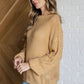 Bubbly Personality Bubble Sleeve Sweater in Wheat Tops   