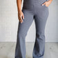 Building Habits Twill Flared Crossover Waist Pant in Titanium Bottoms   