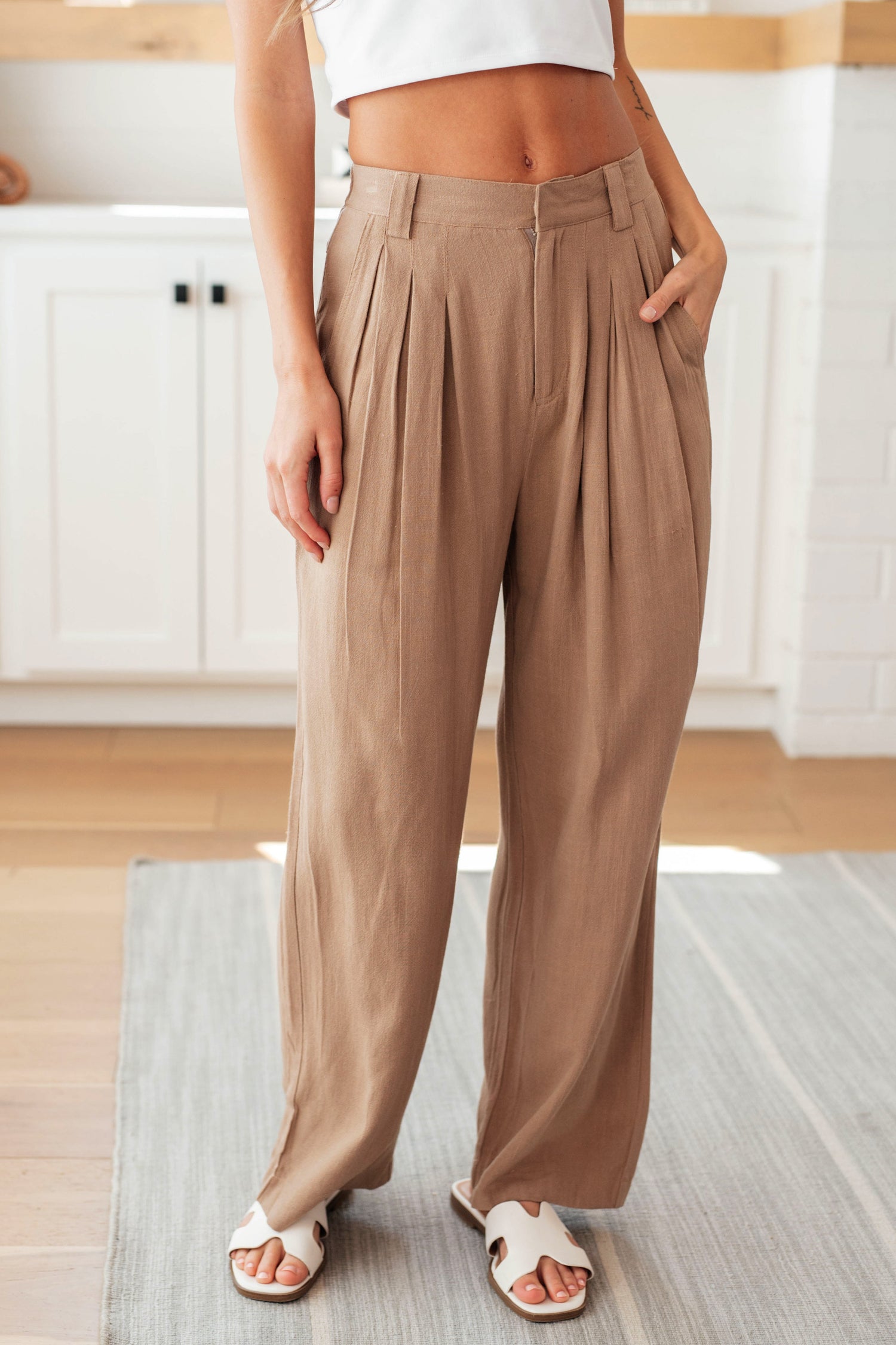 Business Meeting Wide Leg Pants Womens Bottoms   