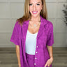 French Terry Button Down Top in Two Colors