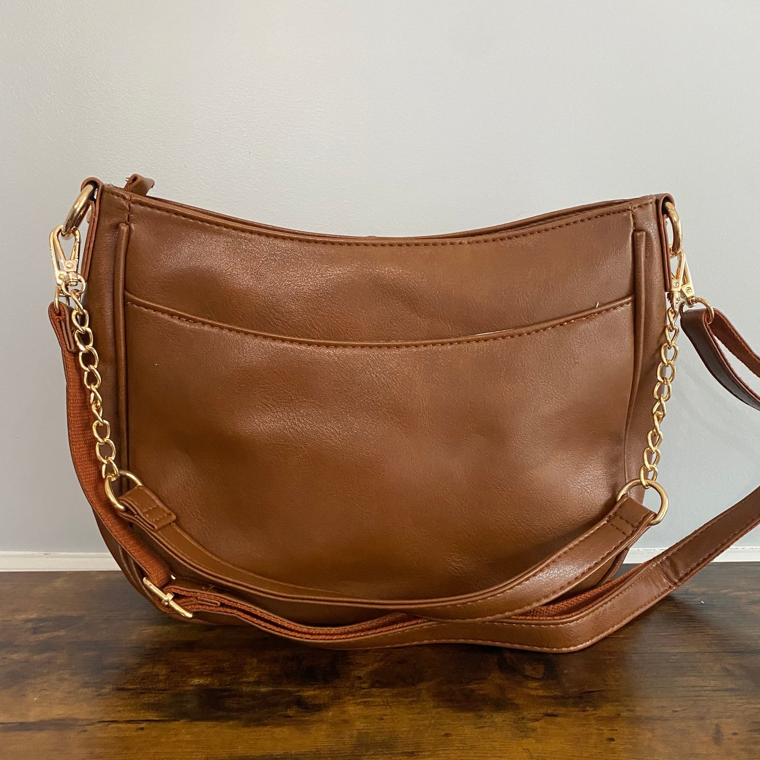 Rachael Crossbody Purse - Faux Leather Strap  Camel - Faux Leather Straps  