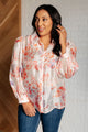 Call Me Back Sheer Floral Button Up Blouse Blouses   