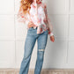 Call Me Back Sheer Floral Button Up Blouse Blouses