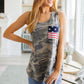 Camouflage Flag Pocket Tank Tops   