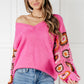 Can't Stop this Feeling V-Neck Knit Sweater Tops