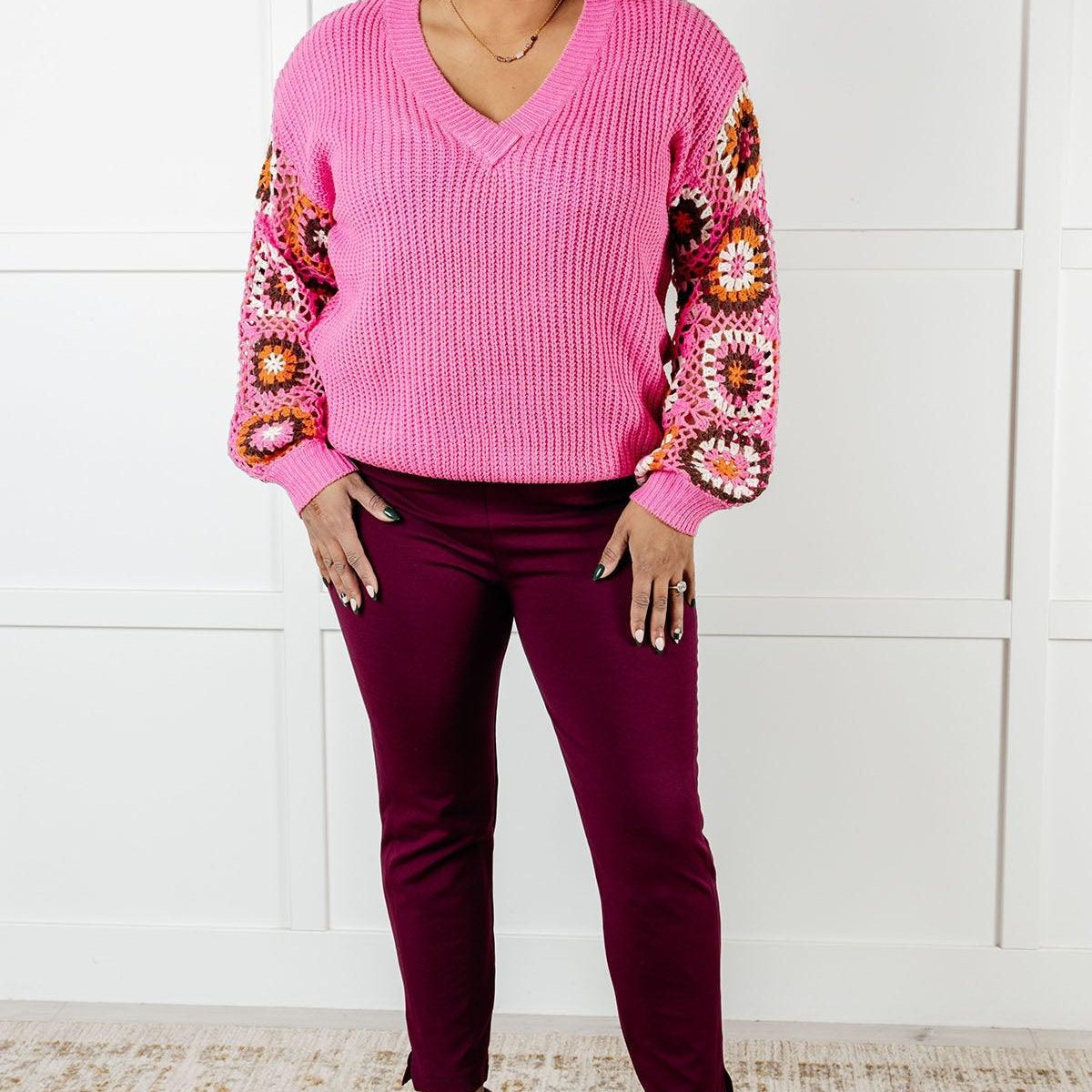 Can't Stop this Feeling V-Neck Knit Sweater - Three Mad Hatters Mercantile 