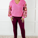 Can't Stop this Feeling V-Neck Knit Sweater