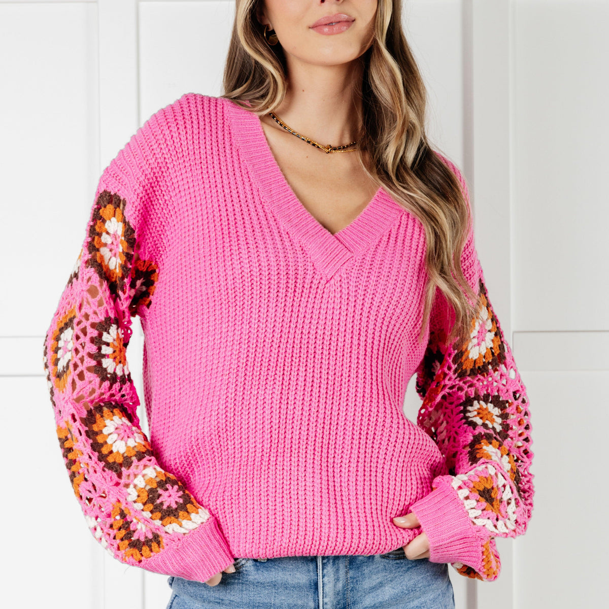 Can't Stop this Feeling V-Neck Knit Sweater - Three Mad Hatters Mercantile 