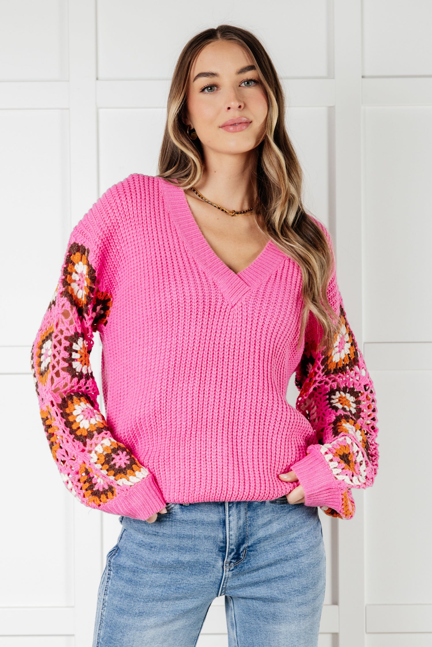 Can't Stop this Feeling V-Neck Knit Sweater Tops