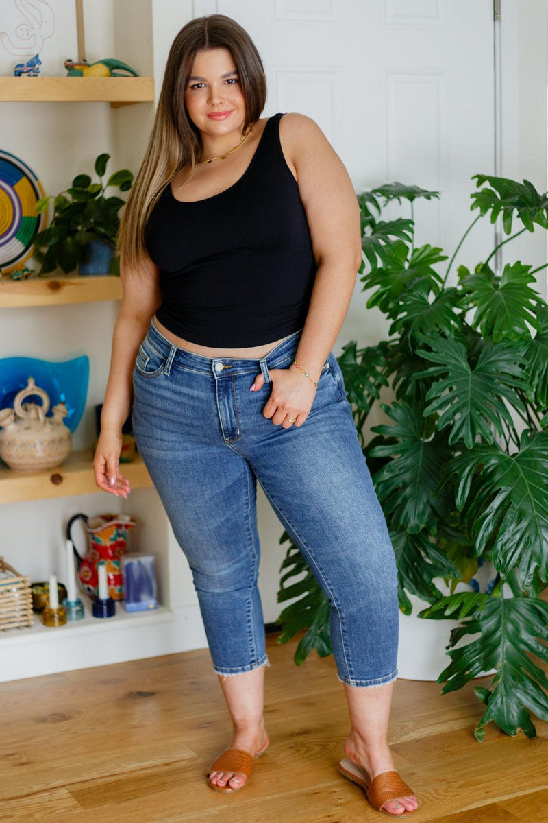 Carefree Seamless Reversible Tank in Black - Three Mad Hatters Mercantile 