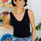 Carefree Seamless Reversible Tank in Black Tops   