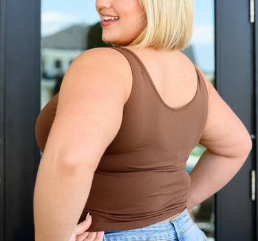 Carefree Seamless Reversible Tank in Brown