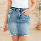 Carol High Rise Rigid Magic Denim Skirt Womens Denim Skirt   