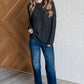 Casual Tuesday Ribbed Knit Sweater in Black Tops   