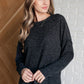 Casual Tuesday Ribbed Knit Sweater in Black Tops   