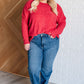 Casual Tuesday Ribbed Knit Sweater in Dark Red Tops   