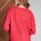 Casual Tuesday Ribbed Knit Sweater in Dark Red Tops   