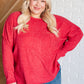 Casual Tuesday Ribbed Knit Sweater in Dark Red Tops   