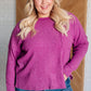 Casual Tuesday Ribbed Knit Sweater in Light Plum Tops   