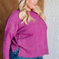 Casual Tuesday Ribbed Knit Sweater in Light Plum Tops   