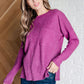 Casual Tuesday Ribbed Knit Sweater in Light Plum Tops   