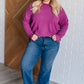 Casual Tuesday Ribbed Knit Sweater in Light Plum Tops   