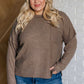 Casual Tuesday Ribbed Knit Sweater in Mocha Tops   