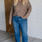 Casual Tuesday Ribbed Knit Sweater in Mocha Tops   