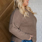 Casual Tuesday Ribbed Knit Sweater in Mocha Tops   