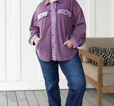 Chaos of Sequins Shacket in Purple