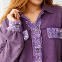 Chaos of Sequins Shacket in Purple