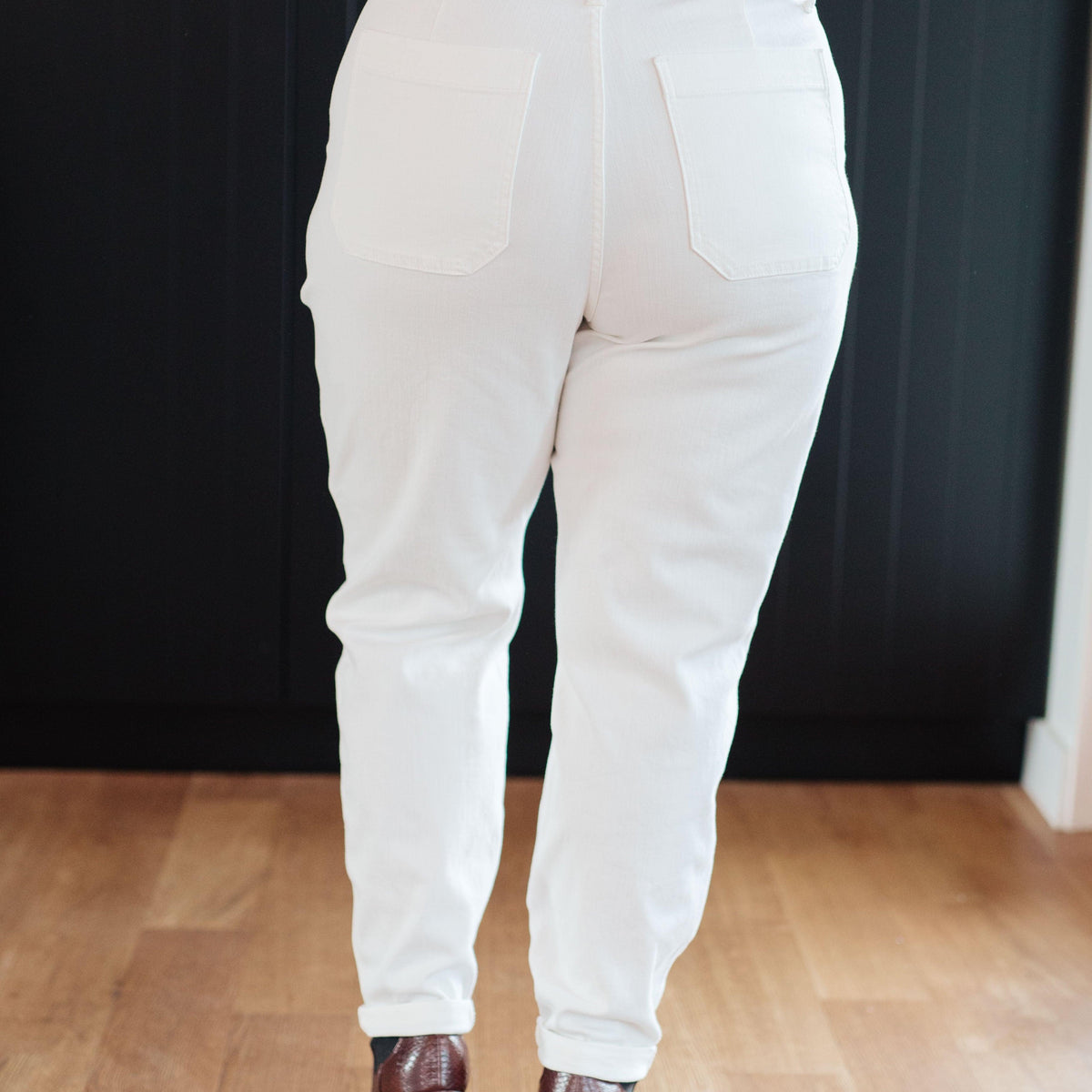 Charlene High Rise Jogger in Ecru - Three Mad Hatters Mercantile 