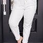 Charlene High Rise Jogger in Ecru Denim   