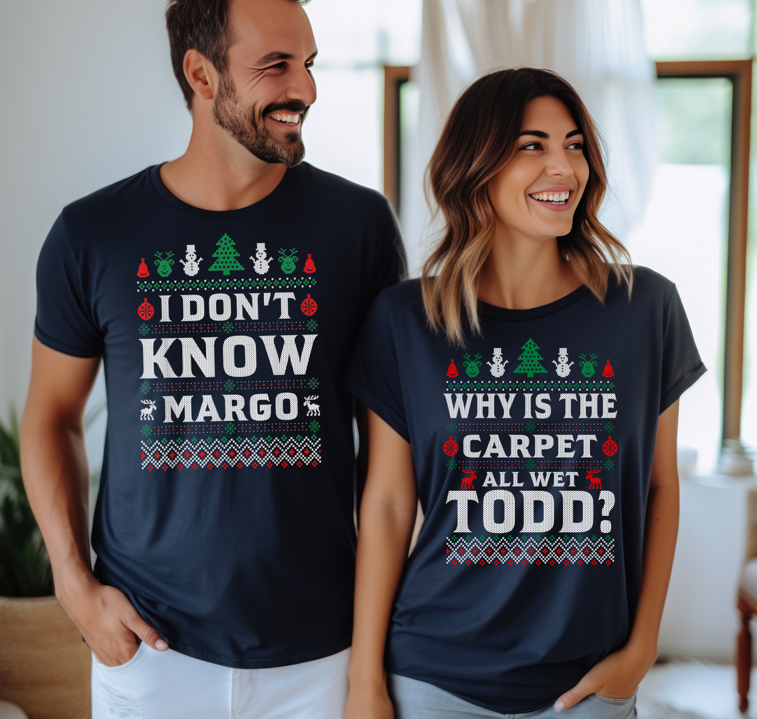 Matching Todd and Margo Graphic Tee Womens Graphic T- Shirt   