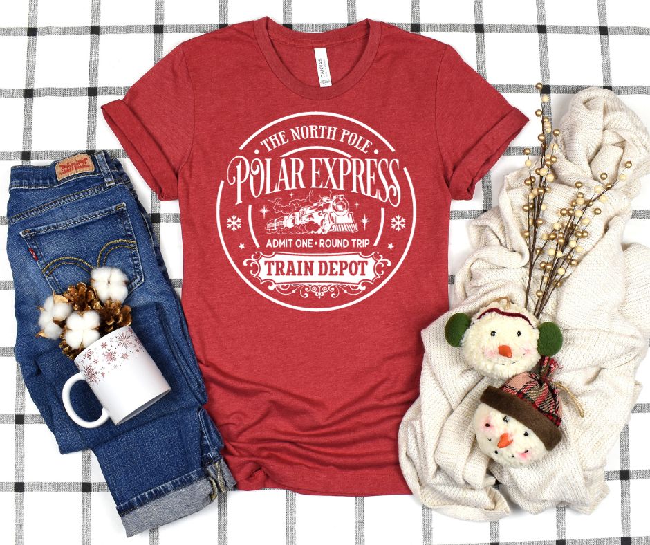 North Pole Express Graphic Tee Womens Graphic T- Shirt   