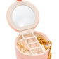 Circular Travel Jewelry Case in Pink Home & Decor   