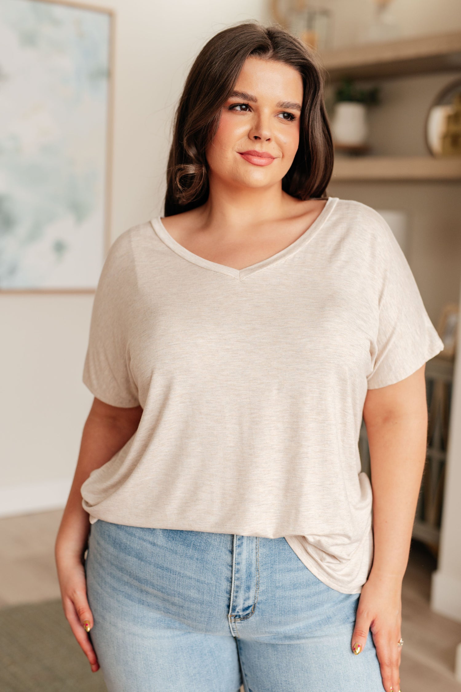 Clear Things Up V-Neck Top Tops   