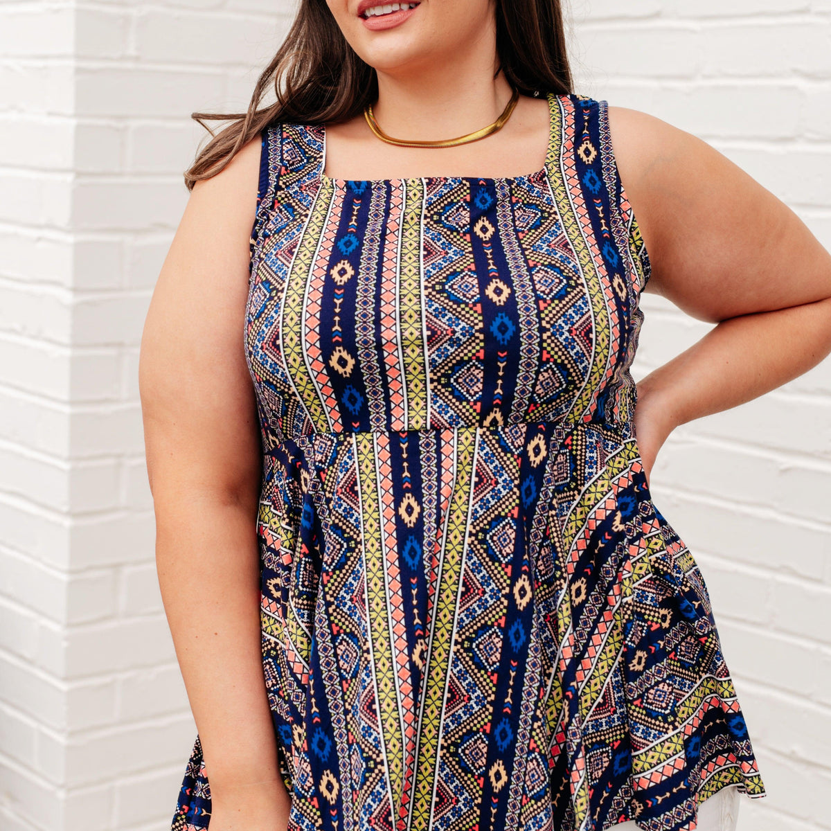 Cool Connections Peplum Tank - Three Mad Hatters Mercantile 