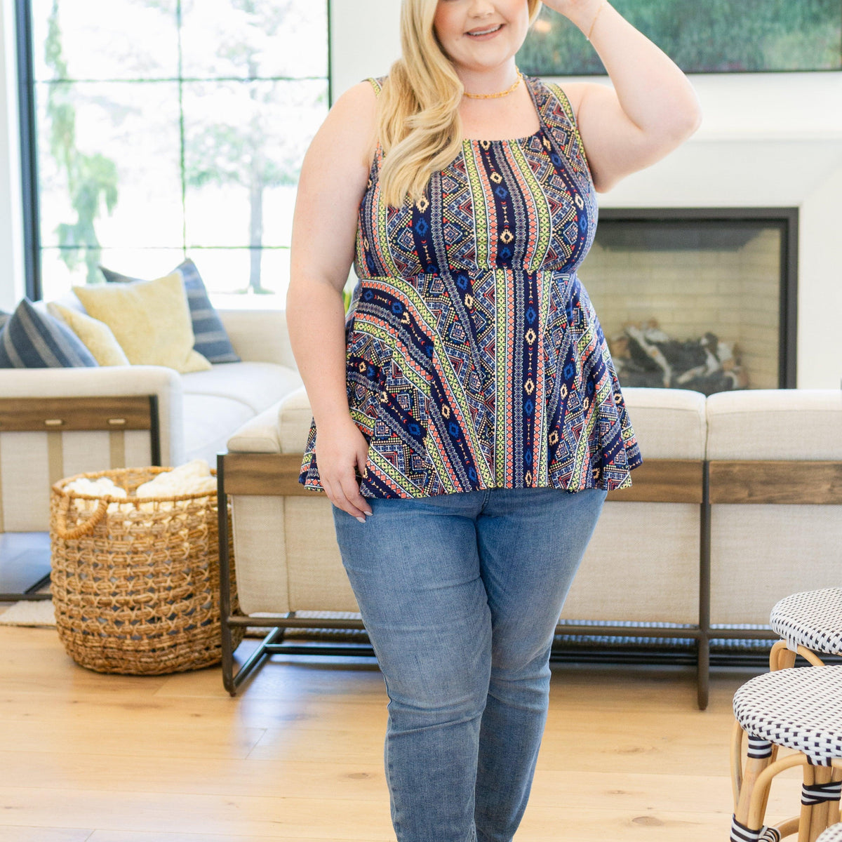 Cool Connections Peplum Tank - Three Mad Hatters Mercantile 