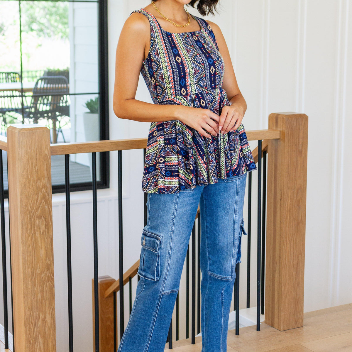 Cool Connections Peplum Tank - Three Mad Hatters Mercantile 