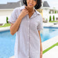 Cornelia Striped Shirt Dress Womens Dresses   