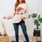 Cow Girl Graphic Pullover in Stone Womens Long Sleeve Tops   