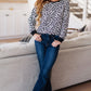 Cozy in Cheetah Pullover Sweatshirt Tops   