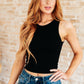 Cream of the Crop Rib Knit Tank Top in Black Womens Tops   