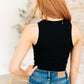 Cream of the Crop Rib Knit Tank Top in Black Womens Tops   